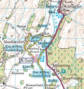 Map of how to find Ri Cruin